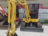 2018 Komatsu PC40 mini excavator, front three-quarter view