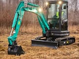 2024 Sunward SWE25UF mini excavator, front three-quarter view