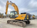 2002 JCB JS 330 LC crawler excavator, rear three-quarter view