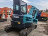 2018 Kobelco SK55 crawler excavator, rear three-quarter view