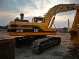 2023 Caterpillar 330B crawler excavator, rear three-quarter view