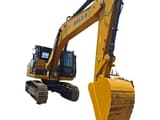 2021 Caterpillar 329D crawler excavator, front three-quarter view