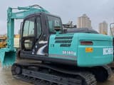 2011 Kobelco SK140LC crawler excavator, rear three-quarter view
