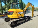 2023 JCB 90Z-2 mini excavator, rear three-quarter view