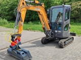 2022 CASE CX26C mini excavator, side view