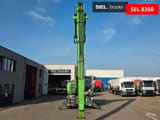 2016 Sennebogen 830 wheel excavator, front view with boom raised