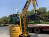 2026 XCMG XE35U mini excavator, front three-quarter view