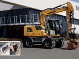 2017 Liebherr A914 Litronic wheel excavator, side profile view