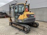 2015 Volvo ECR88D mini excavator, rear three-quarter view