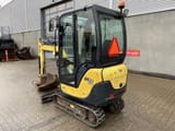 2017 Yanmar SV18 mini excavator, rear three-quarter view