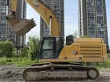 2021 Caterpillar 349 crawler excavator, side profile view