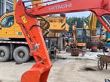 2023 Hitachi ZX50 mini excavator boom and bucket close-up