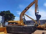 Caterpillar 320C Amphibious Excavator side view