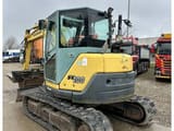 2014 Yanmar SV 100 mini excavator, rear three-quarter view