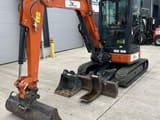 2023 Hitachi ZX33U-6 mini excavator, front three-quarter view