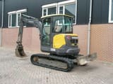 2018 Volvo ECR50D mini excavator, front three-quarter view