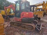 2017 Kubota KX155-5 mini excavator, three-quarter view