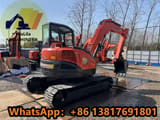 2023 Yanmar VIO80 mini excavator, rear three-quarter view