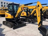 2026 Sany SY35U mini excavator, front three-quarter view