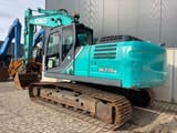 2017 Kobelco SK210LC-10 crawler excavator, rear three-quarter view