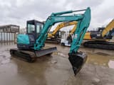 2015 Kobelco 55SR-5 mini excavator, front three-quarter view