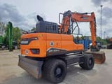 2023 Doosan DX160W-7 wheel excavator rear three-quarter view