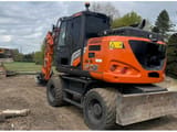 2023 Hitachi Zaxis 155W-7 wheel excavator, rear three-quarter view