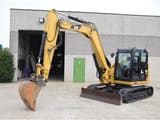 2018 Caterpillar 308E2CR mini excavator, side profile view