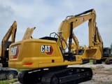 2017 Caterpillar 330GC crawler excavator, rear three-quarter view