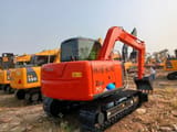 2022 Hitachi Zaxis 70 mini excavator, rear three-quarter view