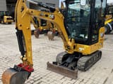 2022 Caterpillar 301.8-05A mini excavator, front three-quarter view
