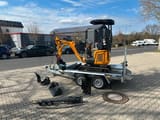Berger Kraus BK1350JSR mini excavator on trailer