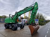 2015 Hyundai R160W-9A wheel excavator, side profile view