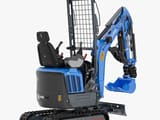 2026 Kubota R13 PRO mini excavator, rear three-quarter view
