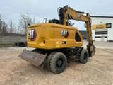 2021 Caterpillar M314 wheel excavator, rear three-quarter view