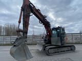 2022 Hitachi ZX135US-7 crawler excavator, front three-quarter view