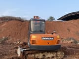 2021 Doosan DH55-V mini excavator, rear view