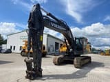 2019 Volvo EC380ENL crawler excavator, front three-quarter view