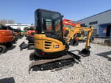 2023 Sany SY26U mini excavator, rear three-quarter view