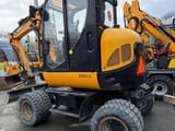 2014 Wacker Neuson 6503-2 wheel excavator, rear three-quarter view