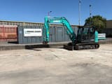 2024 Kobelco SK85MSR-7 DZ mini excavator, side view