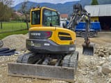 2020 Volvo ECR88D mini excavator, front three-quarter view