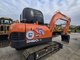 2020 Doosan DH60-7 mini excavator, rear three-quarter view