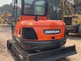 2020 Doosan DX60 crawler excavator, rear three-quarter view
