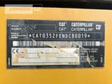 2019 Caterpillar 352F excavator identification plate