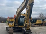 2018 Caterpillar 320-07A crawler excavator, front three-quarter view