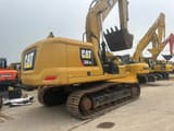 2020 Caterpillar 330GC crawler excavator, rear three-quarter view
