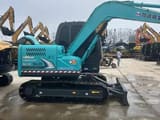 2025 Kobelco SK75 mini excavator, side profile view
