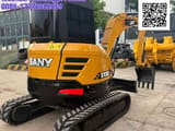 2024 Sany SY35U mini excavator, rear three-quarter view