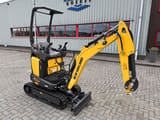2023 New Holland E14D mini excavator, three-quarter front view